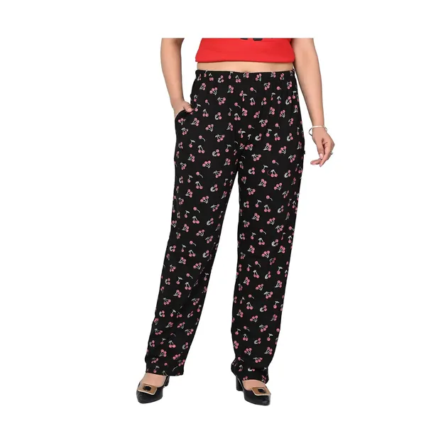 Black_And_Red_Cotton_Permium_Track_Pants_For_Women