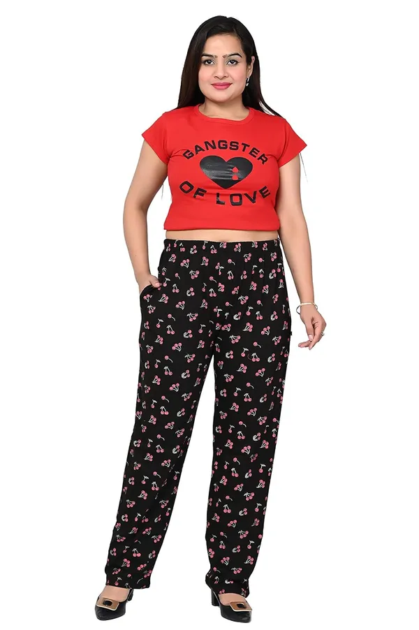 Black_And_Red_Cotton_Permium_Track_Pants_For_Women