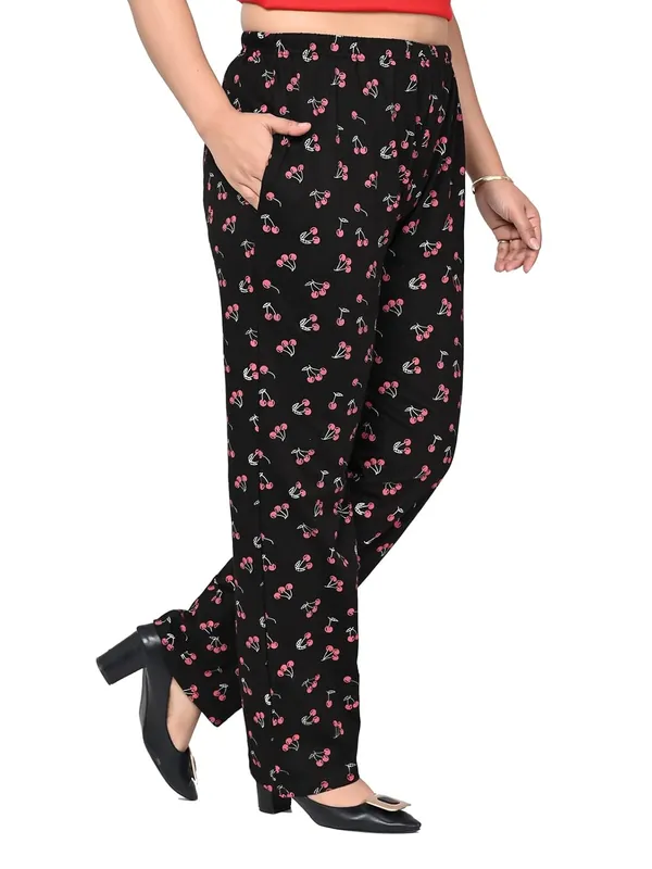 Black_And_Red_Cotton_Permium_Track_Pants_For_Women