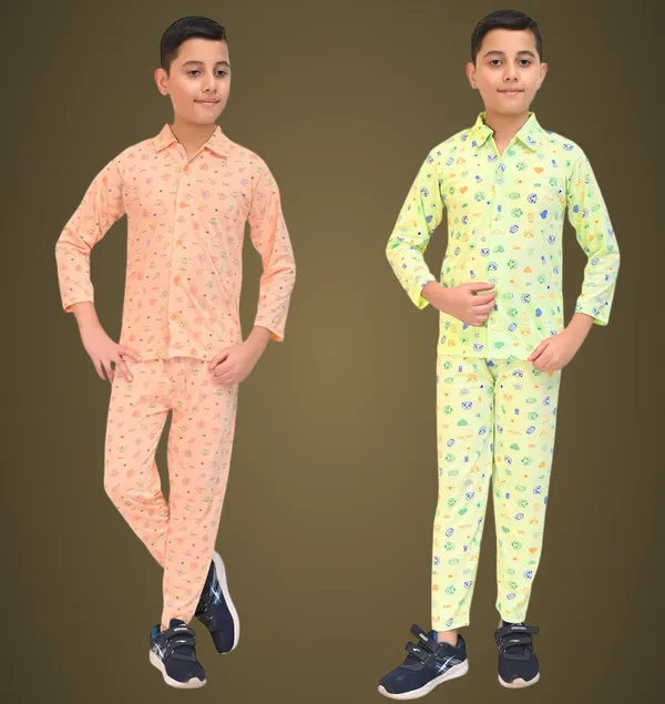Peach_And_Yellow_Cotton_Permium_Night_Suit_For_Boys