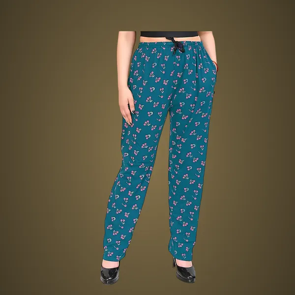 Teal_Cotton_Permium_Pyjama_Pants_For_Women