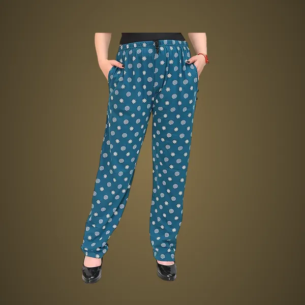 Teal_Cotton_Permium_Pyjama_Pants_For_Women