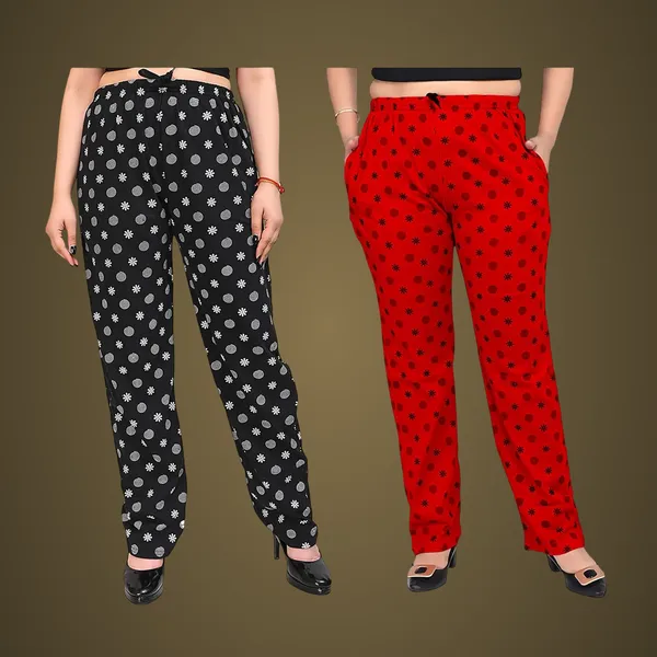 Red_And_Black_Cotton_Permium_Pyjama_Pant_For_Women