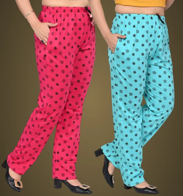 Pink_And_Sky_Blue_Cotton_Permium_Pyjama_Pant_For_Women