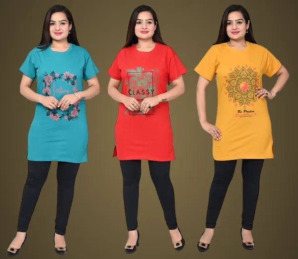 Multicolor_Cotton_Permium_Polo_T-Shirt_For_Women