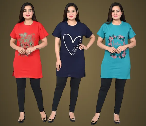 Multicolor_Cotton_Permium_Polo_T-Shirt_For_Women