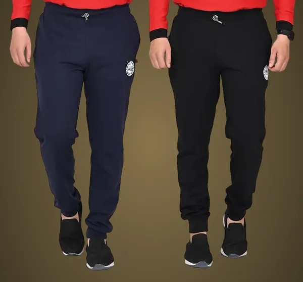 Navy_Blue_And_Black_Cotton_Permium_Track_Pants_For_Men