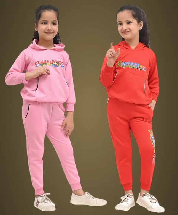 Pink_And_Red_Cotton_Blend_Permium_Hoodie_Set_For_Baby_Girls