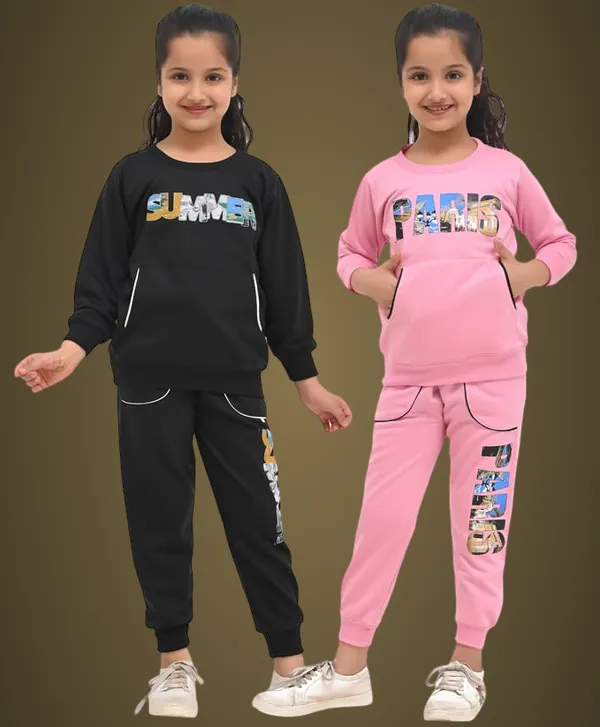 Pink_And_Black_Cotton_Blend_Permium_Sweatshirt_Set_For_Girls