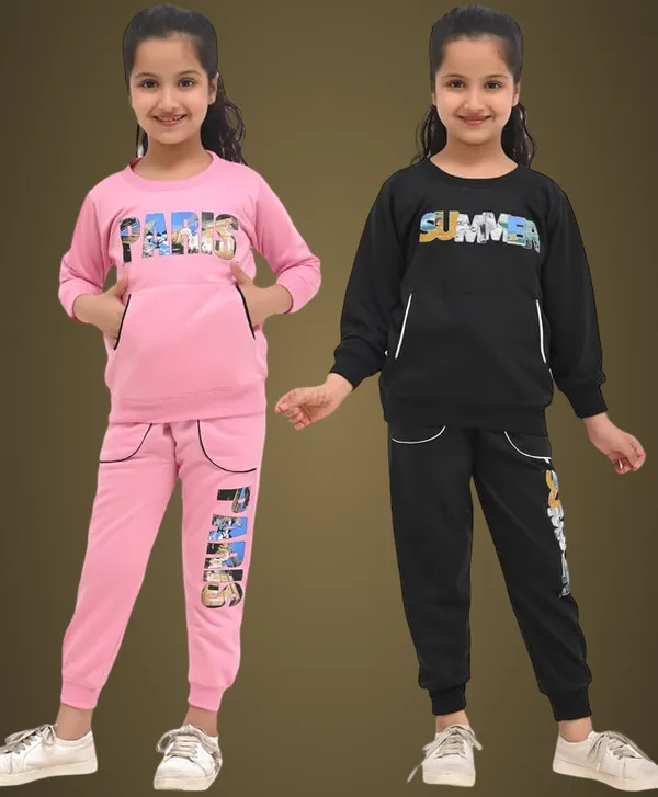Pink_And_Black_Cotton_Blend_Permium_Sweatshirt_Set_For_Girls
