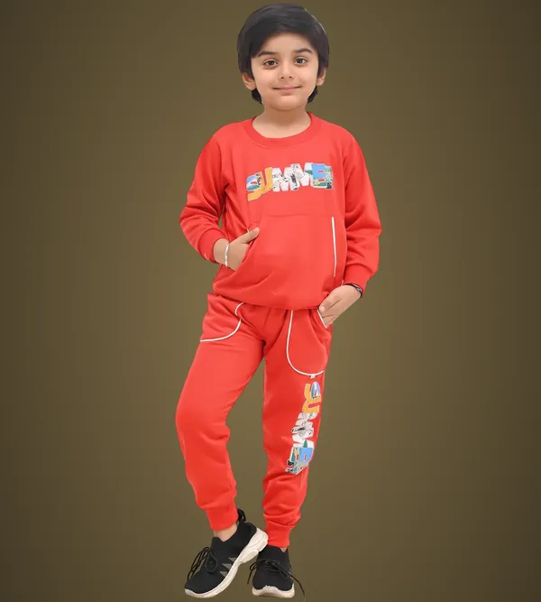 Red_Cotton_Blend_Permium_Clothing_Set_For_Boys