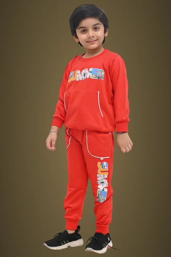 Red_Cotton_Blend_Permium_Clothing_Set_For_Boys