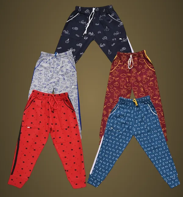 Multicolor_Cotton_Permium_Track_Pants_For_Unisex_Kids