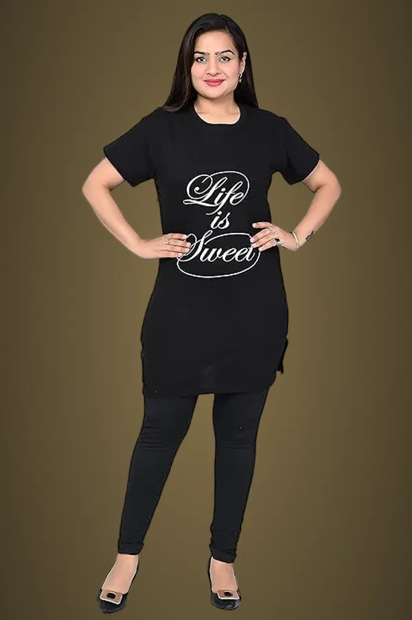 Black_Cotton_Permium_T-Shirt_For_Women