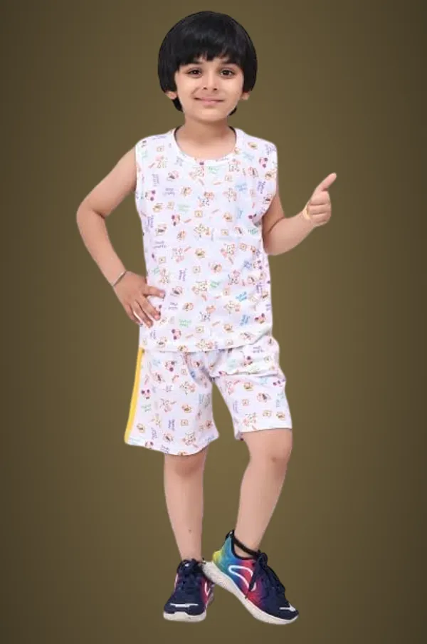 Yellow_Cotton_Permium_Sleepwear_Set_For_Boys