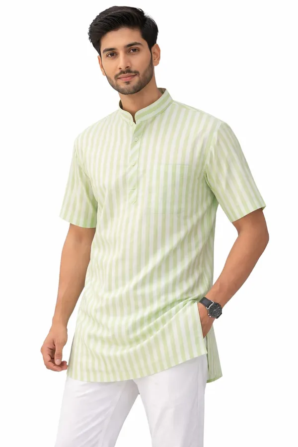 Men’s_Mint_Green_Striped_Kurta