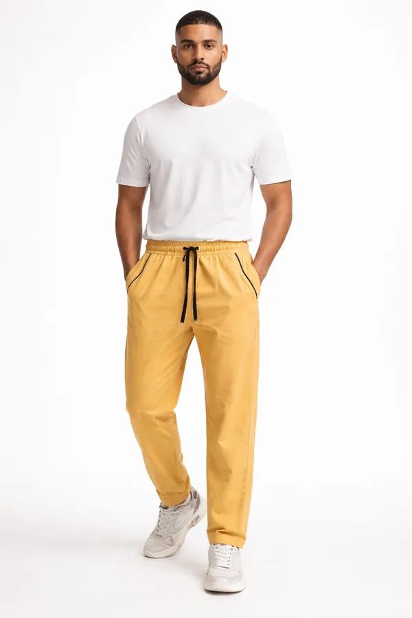 Men’s_Mustard_Yellow_Nylon_Cotton_Blend_Track_trouser