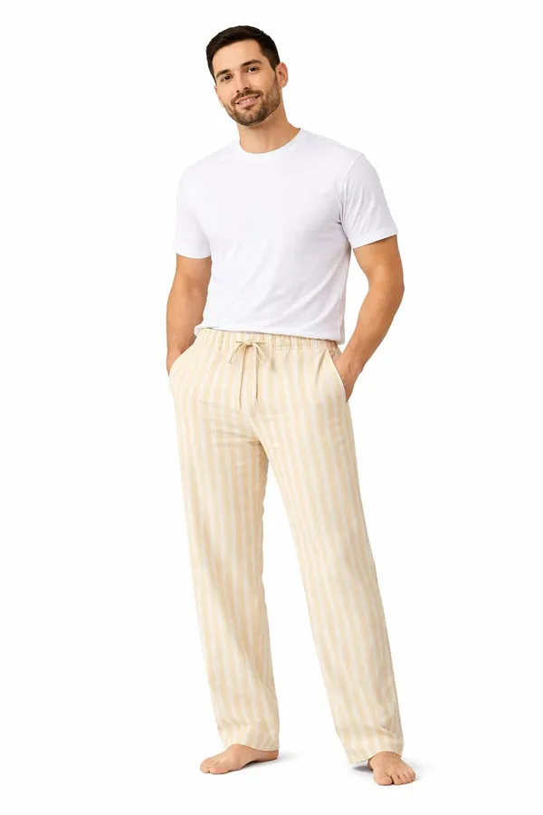 Men’s_Mustard_Yellow_Striped_Short_Kurta_–_Mandarin_Collar_Casual_Wear