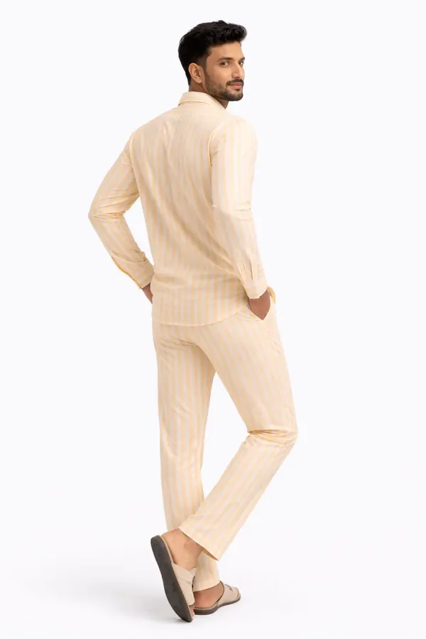 Men’s_Premium_Yellow_Stripe_Co-ord_Set_(Shirt_&_Trouser)