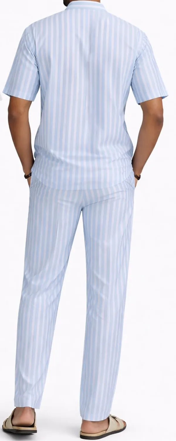 Men’s_Sky_Blue_Striped_Short_Kurta_–_Mandarin_Collar_Casual_Wear