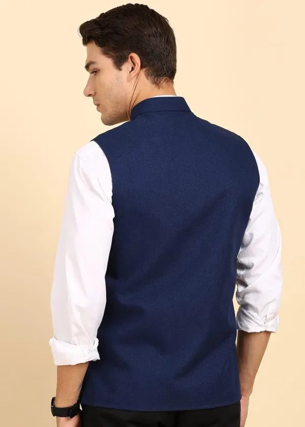 Blue_Stylish_Woolen_Waistcoat_With_Pockets_Button_Closure_Slim_Fit_Vest_For_Men