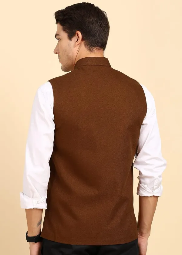Brown_Stylish_Woolen_Waistcoat_With_Pockets_Button_Closure_Slim_Fit_Vest_For_Men