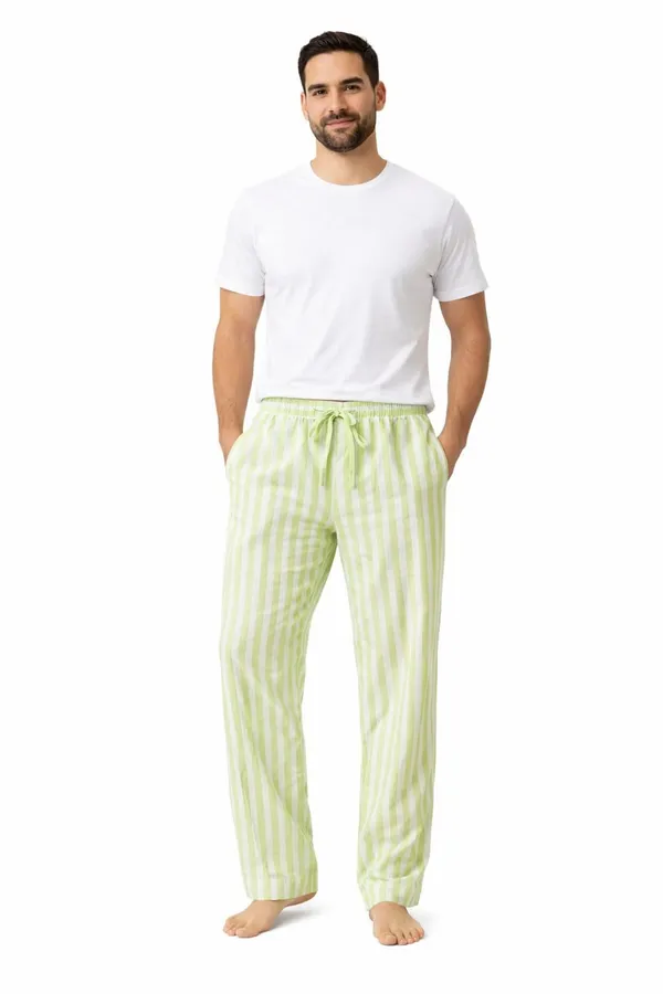 Green_And_White_Striped_Joggers_For_Men