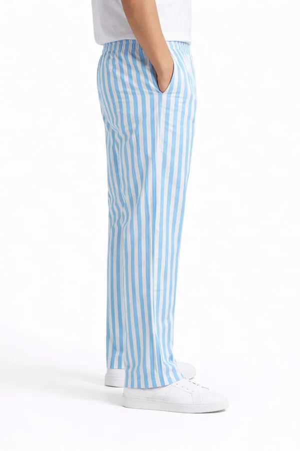 Blue_And_White_Striped_Joggers_For_Men
