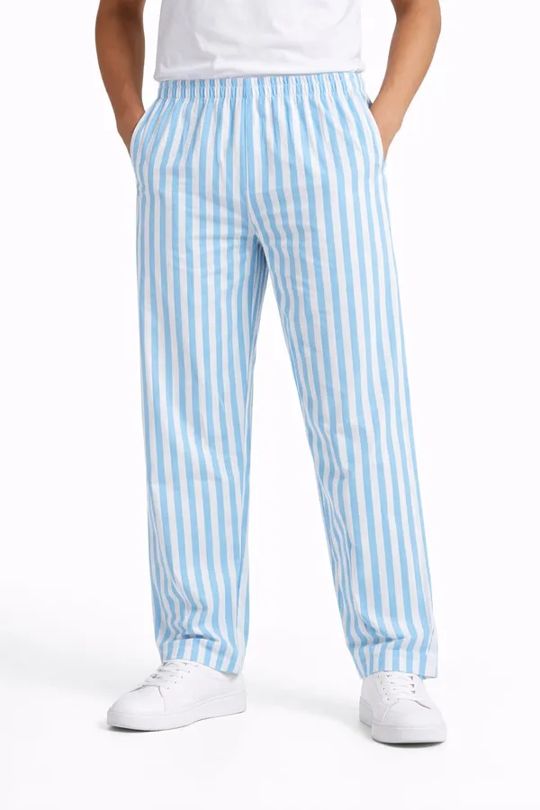 Blue_And_White_Striped_Joggers_For_Men