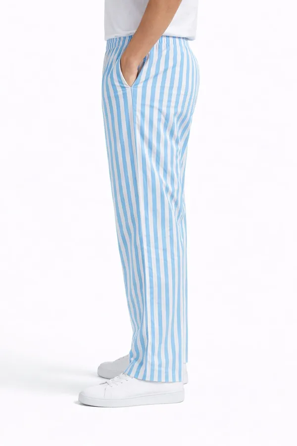 Blue_And_White_Striped_Joggers_For_Men