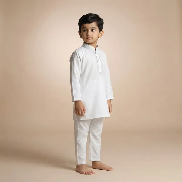 White_Cotton_Blend_Kurta_Pajama_Set_For_Boys