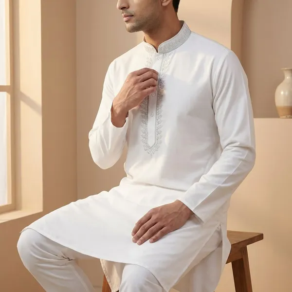 White_Cotton_Blend_Kurta_Payjama_Set_For_Boys