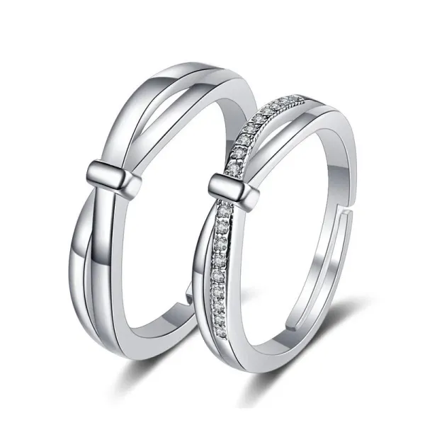 Set_of_2__Silver_Cubic_Zirconia_Adjustable_Wedding_Rings_For_Women_Ladies_&_Girls