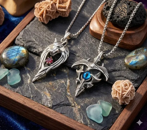 Pack_Of_2_Dragon_Loket_Multicolor_Alloy_Pendant_Set_For_Men
