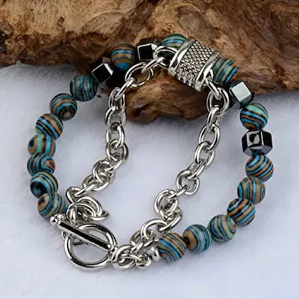 Fashion_Bracelet_For_Men_Beads_Men's_Stylish_Charm_Tiger_Eye's_Stone_Adjustable_Chain_Bracelet