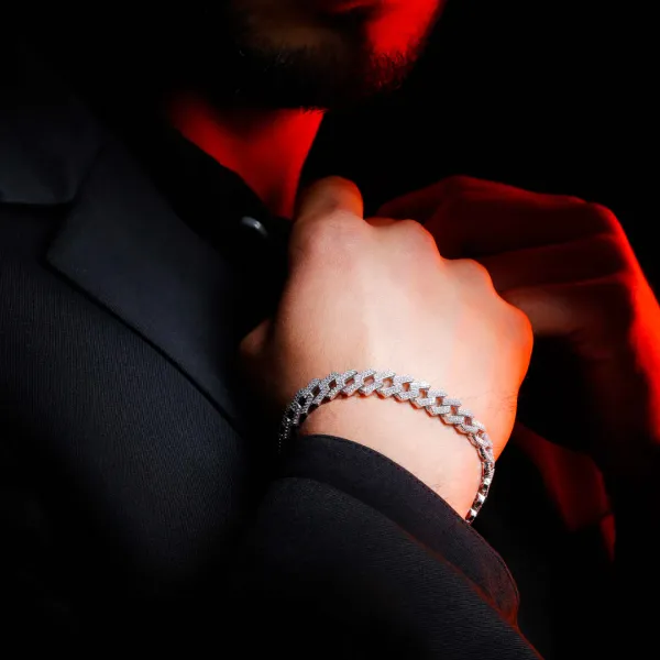 bracelet_for_men_Cuban_Link_Chain_Silver_Bracelet_for_boys_Women_girls_gents_Miami_Bracelets_Iced_Cubic_Zirconia_Stone_diamond_chain_Bracelets_Stainless_Steel_Ice_Stylish_Rapper