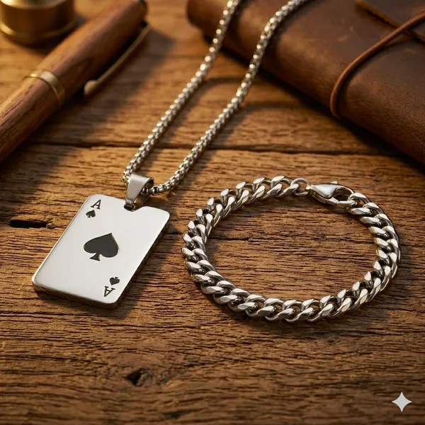Punk_Stainless_Steel_Chunky_Beaded_Chain_Playing_Card_Poker_Silver_Stainles_Steel_Bracelet_Pendant_For_Men_And_Women