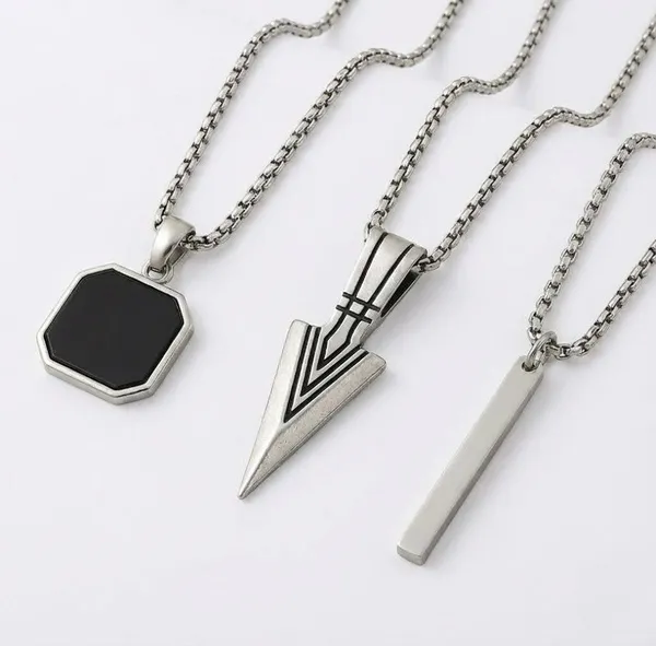 Stainless_Steel_Geometric_Pendant_Necklace_Combo_for_Men_–_Silver_And_Black_Alloy_Locket_Set_For_Men_Pack_Of_3