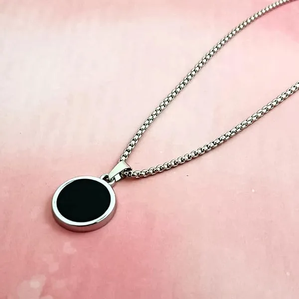 Set_Of_3_Men's_Jewellery_Black_Silver_Chain_For_Men_Boys_Geometric_Stainless_Steel_Black_Silver_Locket_Pendant_Necklace_Chain_For_Men_Boys_For_Husband_Gift_Chains