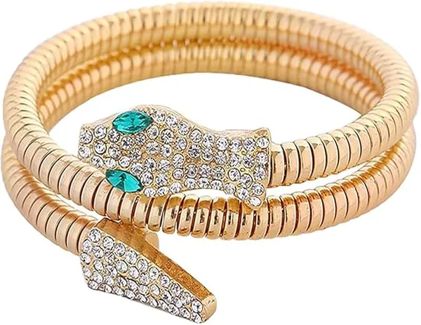 Snake_Adjustable_Bracelet_Gold_Plated,_Golden_Wrap_Around_Snake_Anti_Tarnish_Stainless_Steel_Spiral_Cuff_Bangle_for_woman_Stylish_Adjustable_Bracelet