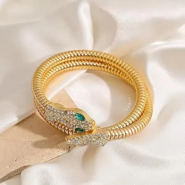 Snake_Adjustable_Bracelet_Gold_Plated,_Golden_Wrap_Around_Snake_Anti_Tarnish_Stainless_Steel_Spiral_Cuff_Bangle_for_woman_Stylish_Adjustable_Bracelet