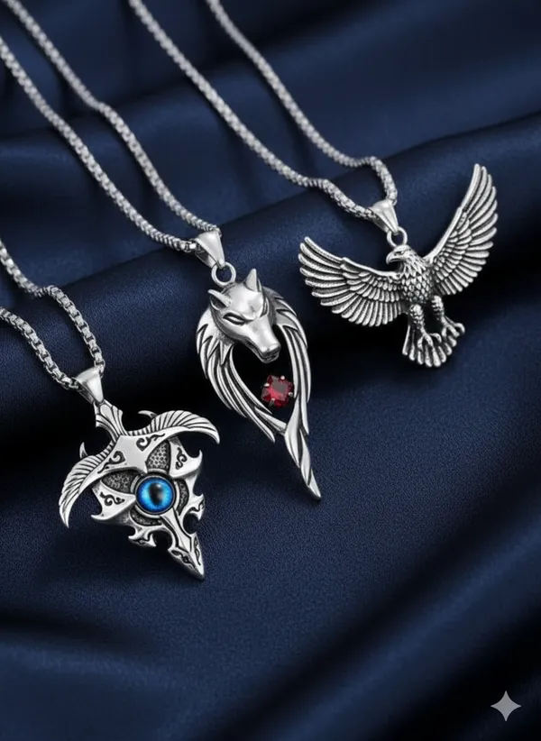 Pack_Of_3__Men_chain_lockets_for_men_boys_locket_Rhodium_Alloy_Pendant_Set_Multicolor_Alloy_Locket_Set_For_Men