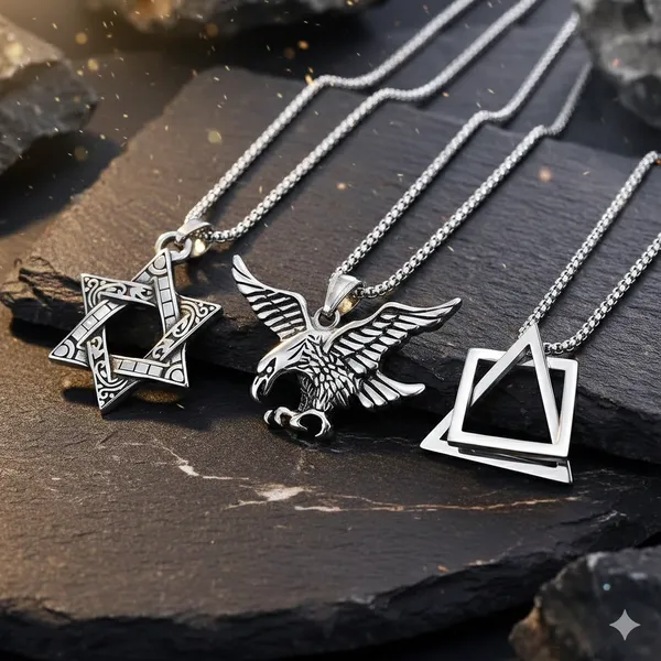 korean_Unique_Silver_Pendant_For_Men_Chains_For_Men_Pack_Of_3