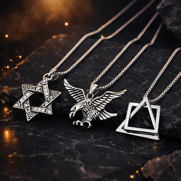 korean_Unique_Silver_Pendant_For_Men_Chains_For_Men_Pack_Of_3