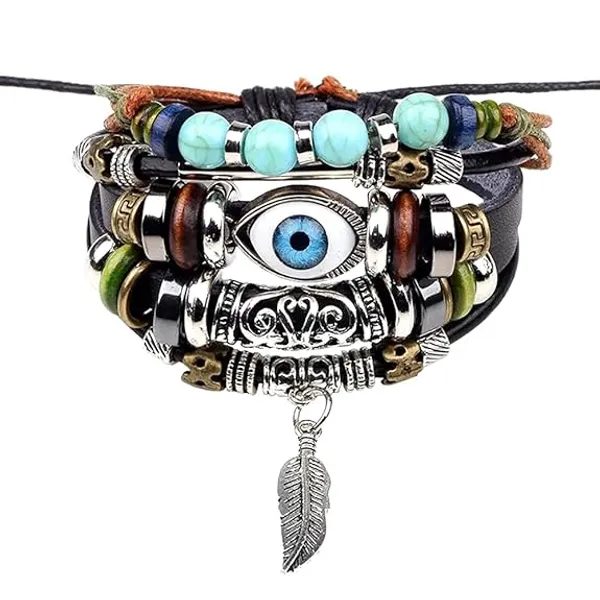 Unisex_Evil_Eye_Charms_Leather_Bracelet_for_Men_&_Women’s_-_Adjustable_Bracelet_with_Multi_Tag