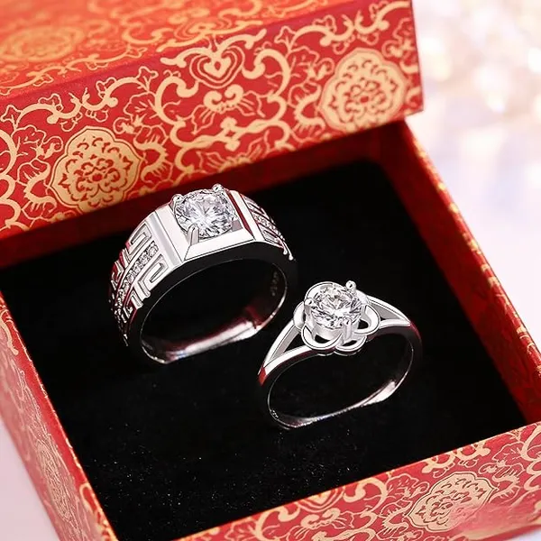 Adjustable_Band_Ring_for_Men_and_Women_featuring_Heartbeat_Wave_Design_in_Polished_Silver-Toned_Metallic_Finish,_Stylish_Fashion_Jewellery_Accessory_for_Gifting