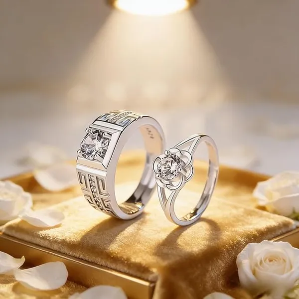 Adjustable_Band_Ring_for_Men_and_Women_featuring_Heartbeat_Wave_Design_in_Polished_Silver-Toned_Metallic_Finish,_Stylish_Fashion_Jewellery_Accessory_for_Gifting