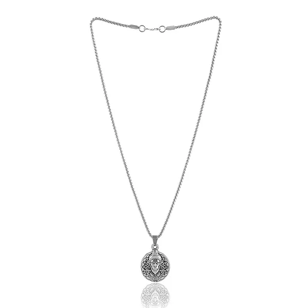 Powerful_Lord_Hanuman_Ji_Locket_Pendant_with_Chain_for_Men_&_Women:_Oxidized_Silver_Plated_Spiritual_Shree_Hanuman_Ji_Pendant_for_Unisex