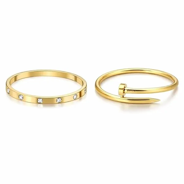 2_Pcs_Combo_Colour_Cartier_&_Cartier_Nail_Stylish_Adjustable_Bracelet_Kada