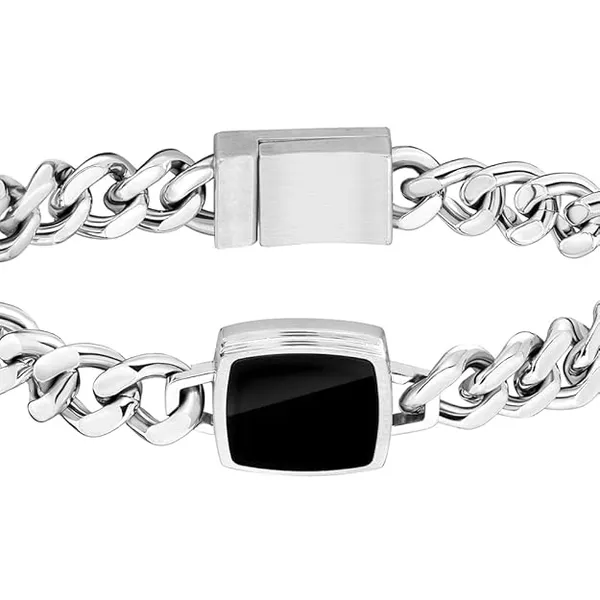 Black_Silver_Fashion_Couple_Bracelet_For_Women_And_Girls